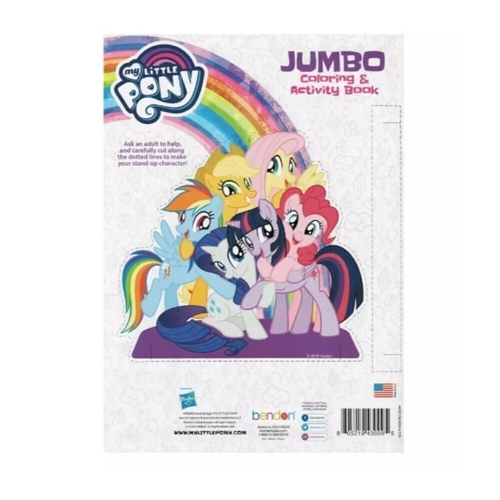 My Little Pony Coloring & Activity Kids Book: 80 Pages + Stand-Up Character